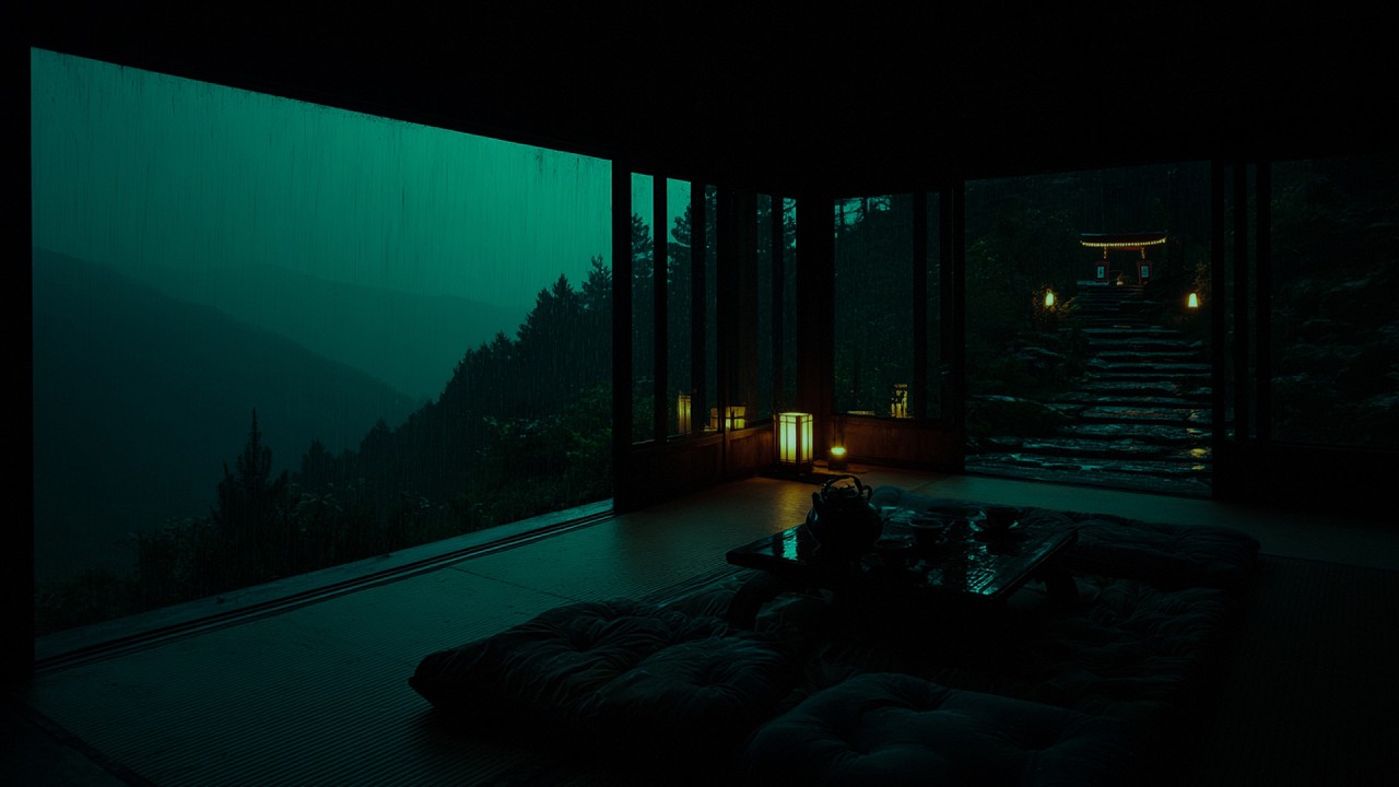 Rain Sounds in a Dark Bedroom 🌧️ (No Ads) | Relaxing Ambience for Deep Sleep, Focus & Meditation