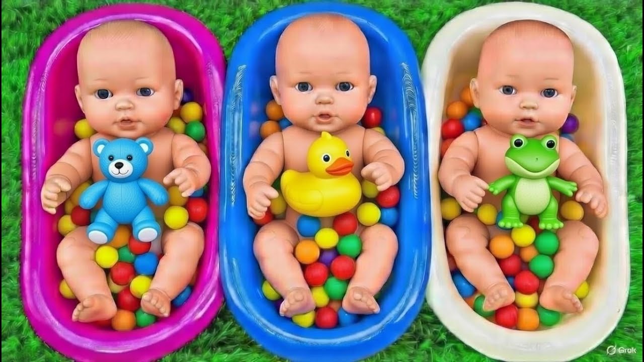 Minutes Satisfying Video | Mixing Funny Candy ASMR & Make Up in 3 Bathtubs with Magic M&M's Slime
