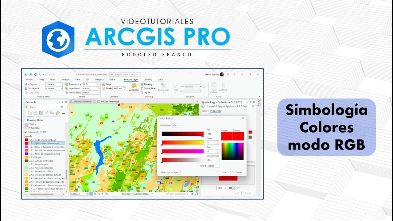 ArcGis Pro - Simbología Colores modo RGB