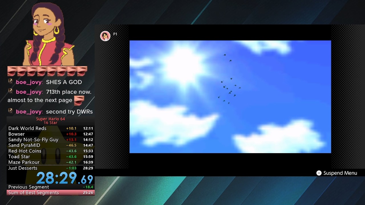 16 Star Speedrun HUGE Improvement 28:29 | SM64