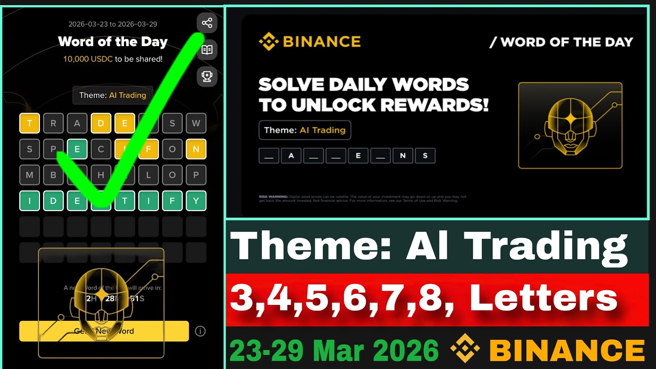 Binance Word of the Day (WOTD) Answer Today | AI Trading | IDENTIFY