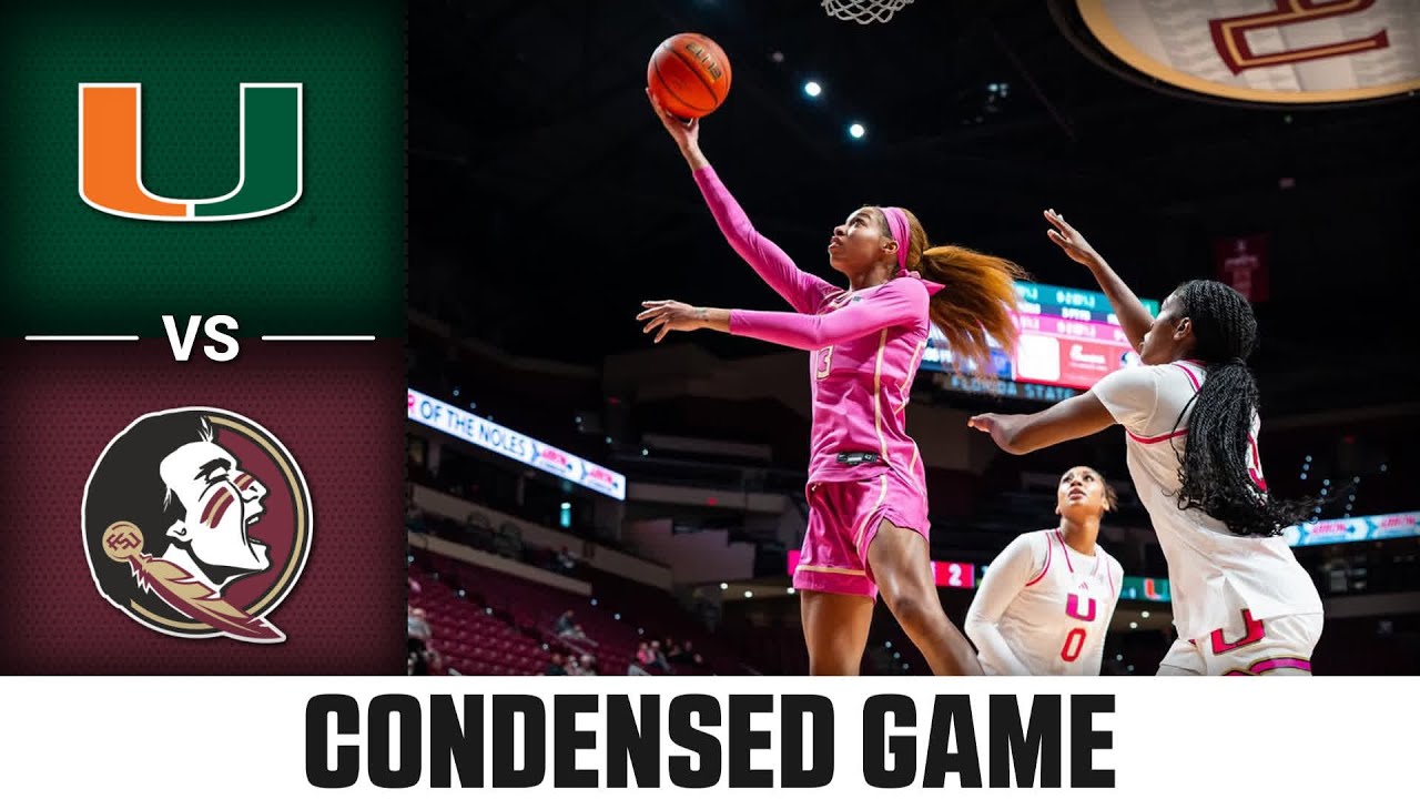 Miami vs. Florida State Condensed Game | 2025-26 ACC Women's Basketball