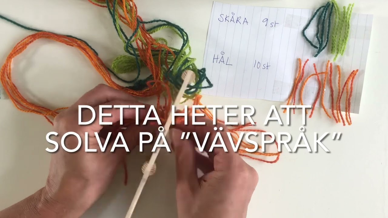 Väv med bandgrind 2, varpa och solva