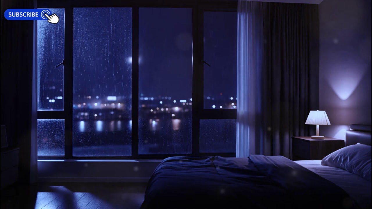 🌧️Relaxing Music and Rain Outside the Window - Peaceful Piano with Rain Sounds, Meditation Music