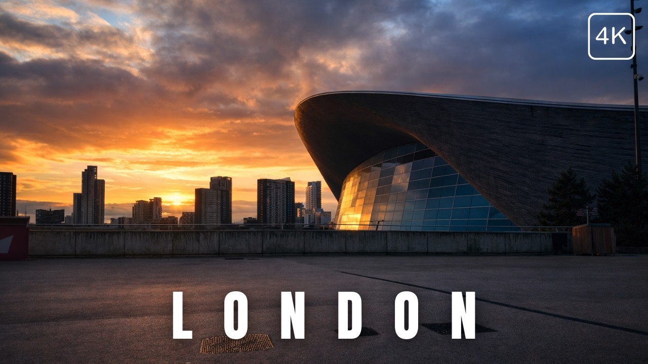 [4k] Relaxing Early Morning London Walking Tour | Stratford Calm Winter vibes