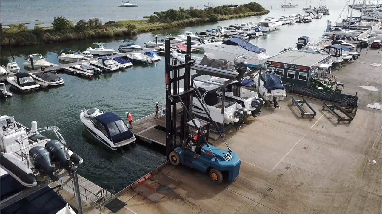 Dry Stack Berthing at Cobb's Quay Marina in Poole