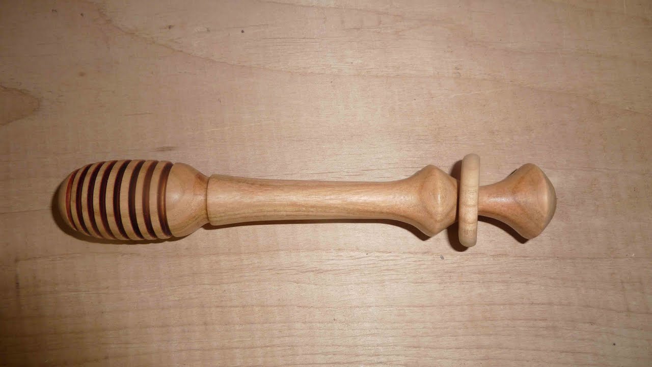 Woodturning How To Make A Honey Dipper with a Captured Ring On The Lathe