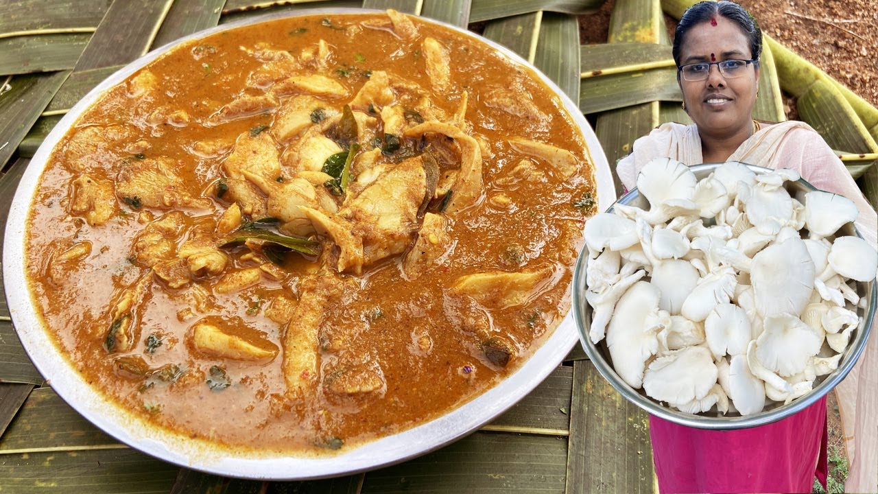கோழிக்குழம்பு சுவையில் சிப்பி காளான் குழம்பு / அசைவ சுவையில் சைவ குழம்பு / Tasty Mushroom Gravy