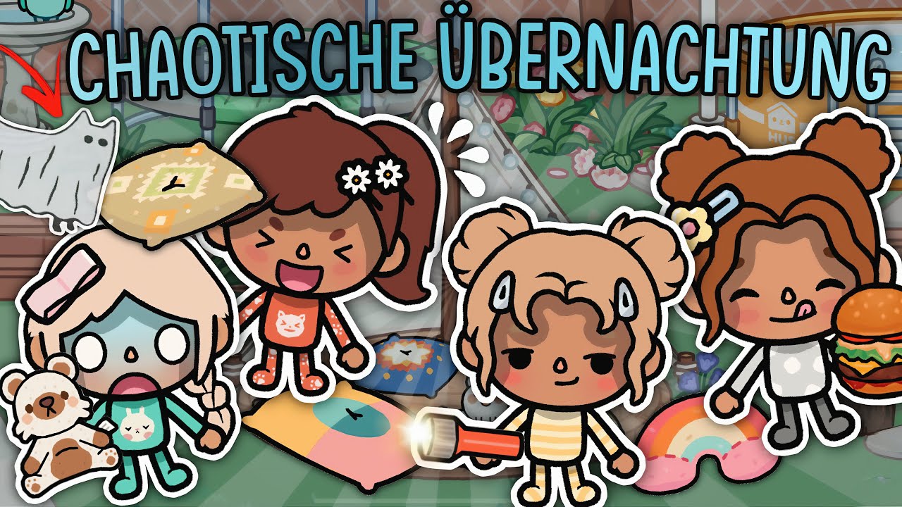 CHAOTISCHE ÜBERNACHTUNG BEI EMMA UND NELLY 😱👻 | AESTHETIC GESCHICHTE | TOCA BOCA STORY DEUTSCH