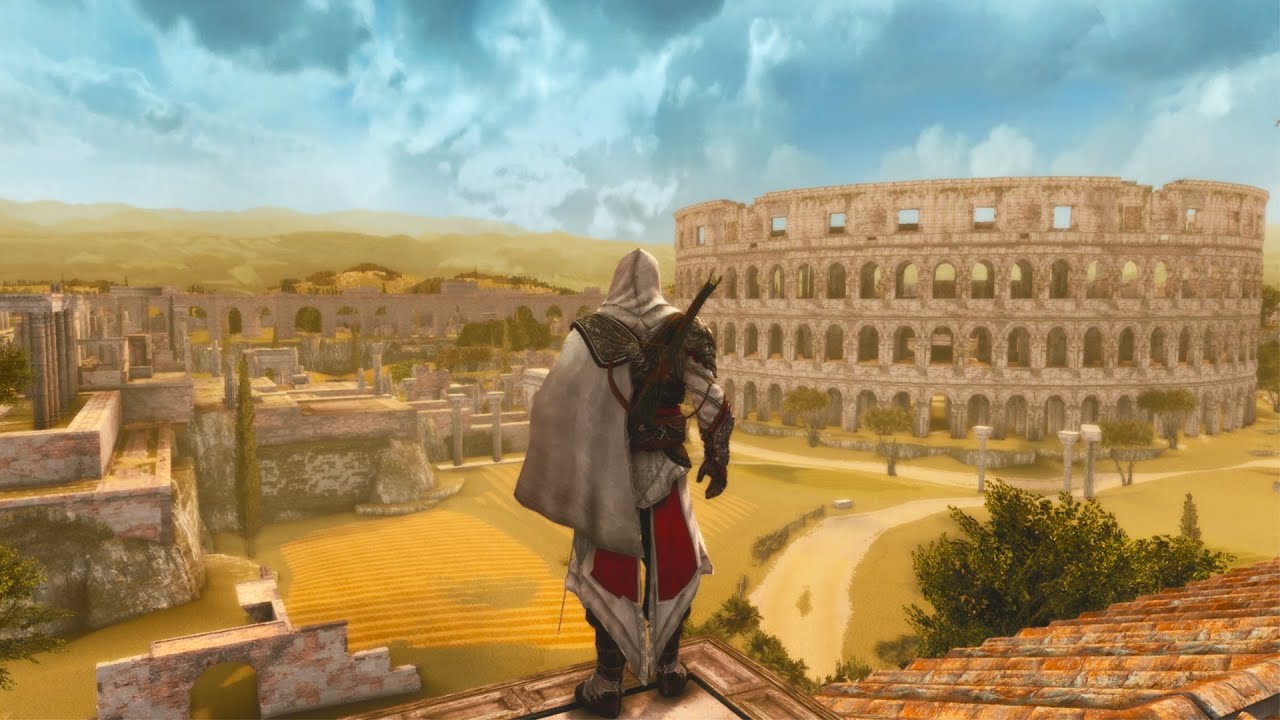 Walking through Rome - Antico District - Assassins Creed Brotherhood Remaster (2022)
