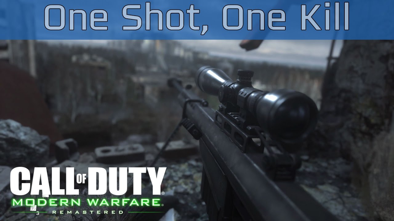 Call of Duty 4: Modern Warfare Remastered - One Shot, One Kill Walkthrough [HD 1080P/60FPS]