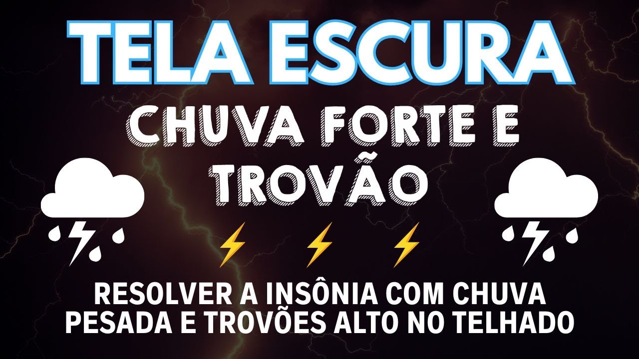 Som de Chuva e Trovoadas no Telhado na Floresta Nebulosa para Dormir💤Bons Sonhos - Chuva Para Dormir