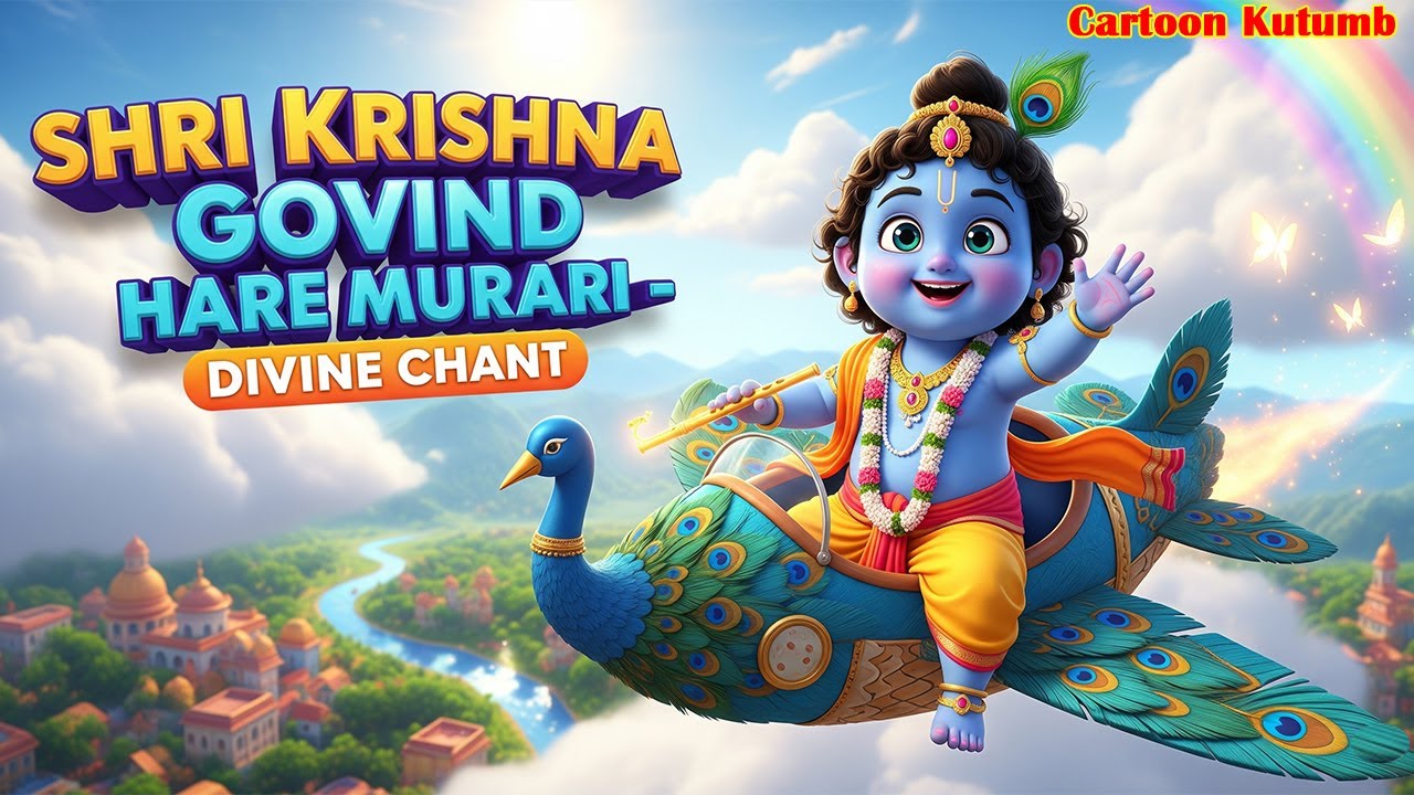 Shri Krishna Govind Hare Murari | Celebrate Janmashtami | Animated Kids Bhajan | Janmashtami Bhajan