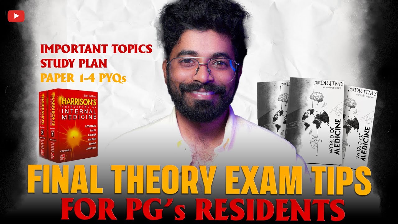 Final theory exam tips for PG/Residents 🔥 | DrJTM
