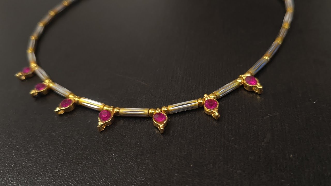HOW TO MAKE NECKLACE / JEWELLERY MAKING / DIY NECKLACE / KUNDAN NECKLACE #JEWELLERYMAKING #NECKLACE 