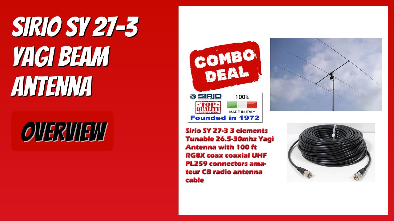REVIEW (2026): SIRIO SY 27-3 Yagi Beam Antenna. Features
