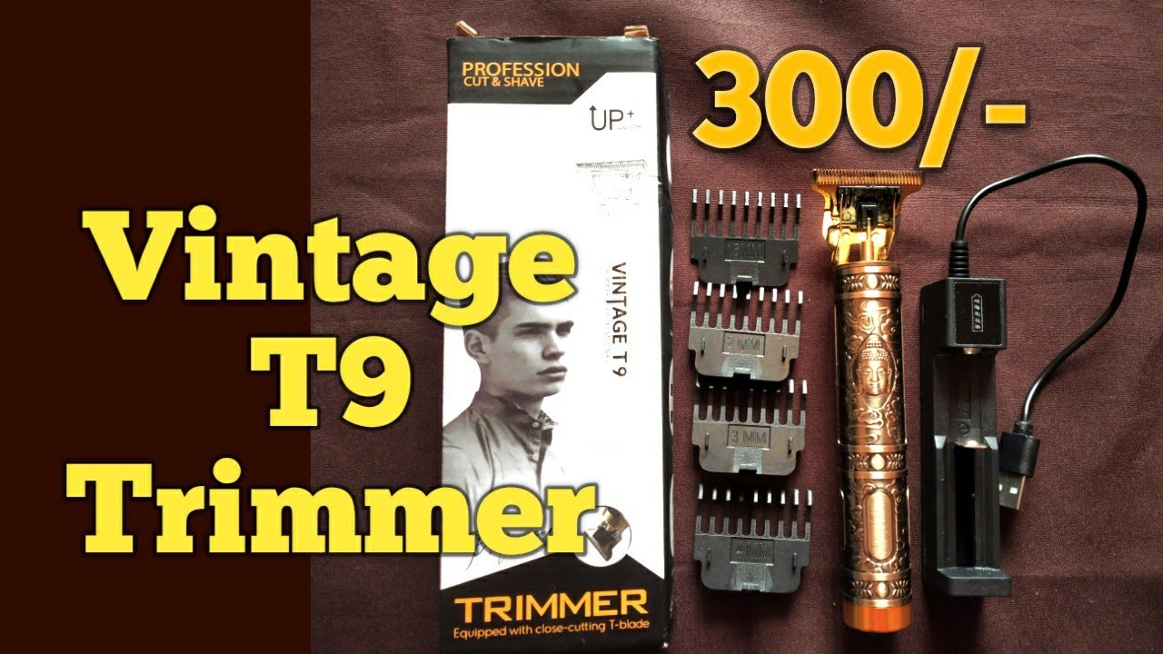 Vintage T9 Hair & Beard Cordless Trimmer Unboxing Review In Hindi | Low Price Hair & Beard Trimmer
