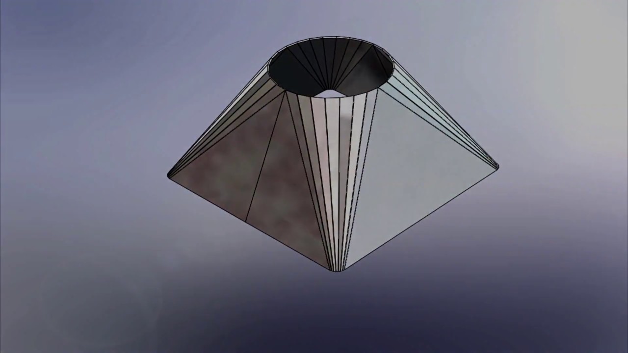 SolidWorks 2016 Module tôlerie PARTIE 5 Dessiner une trémie carré ronde en deux éléments