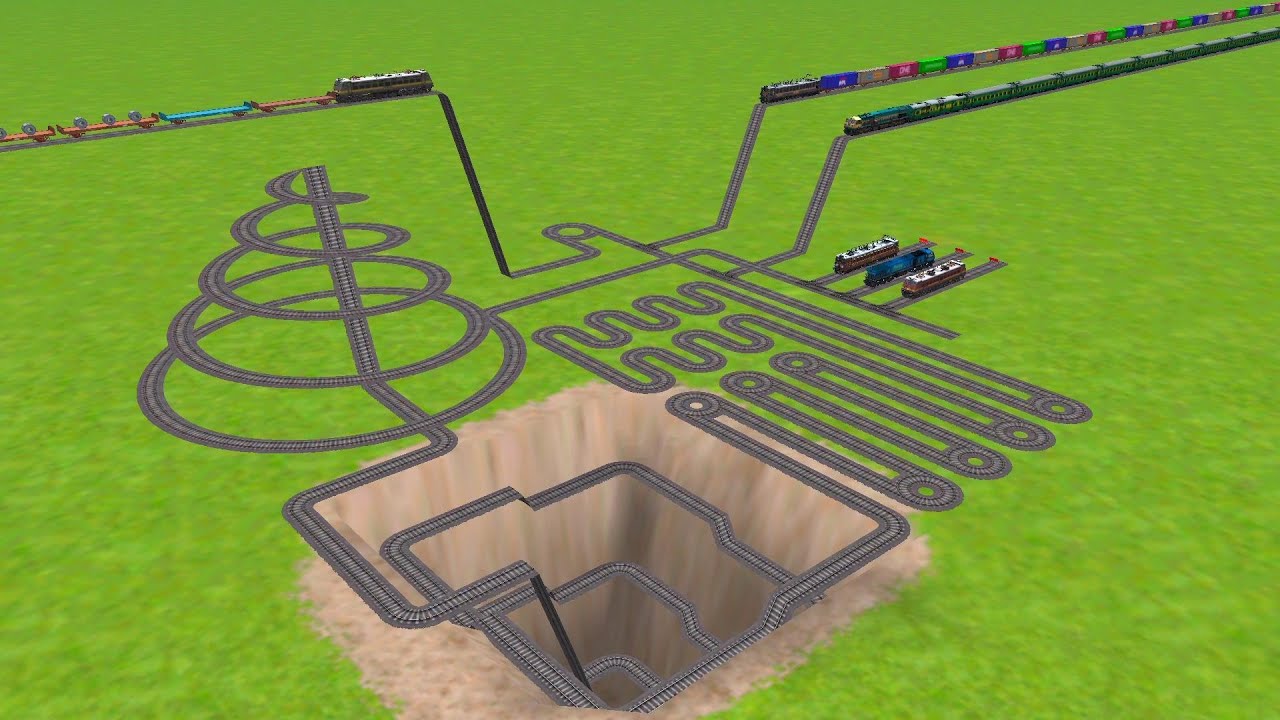 ALL TRAINS PASSING BY DANGEROUS 🐉 RAILROAD TRACKS ZIG ZAG TRACKS || trains Crossing 