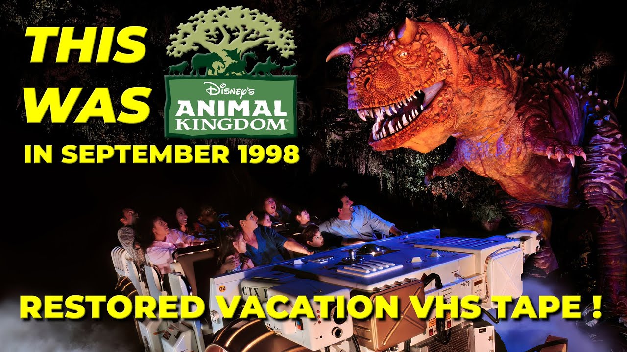 Restored Disney World VHS Vacation Tape: Visiting Animal Kingdom on October 2ND 1998 (HD 60FPS)
