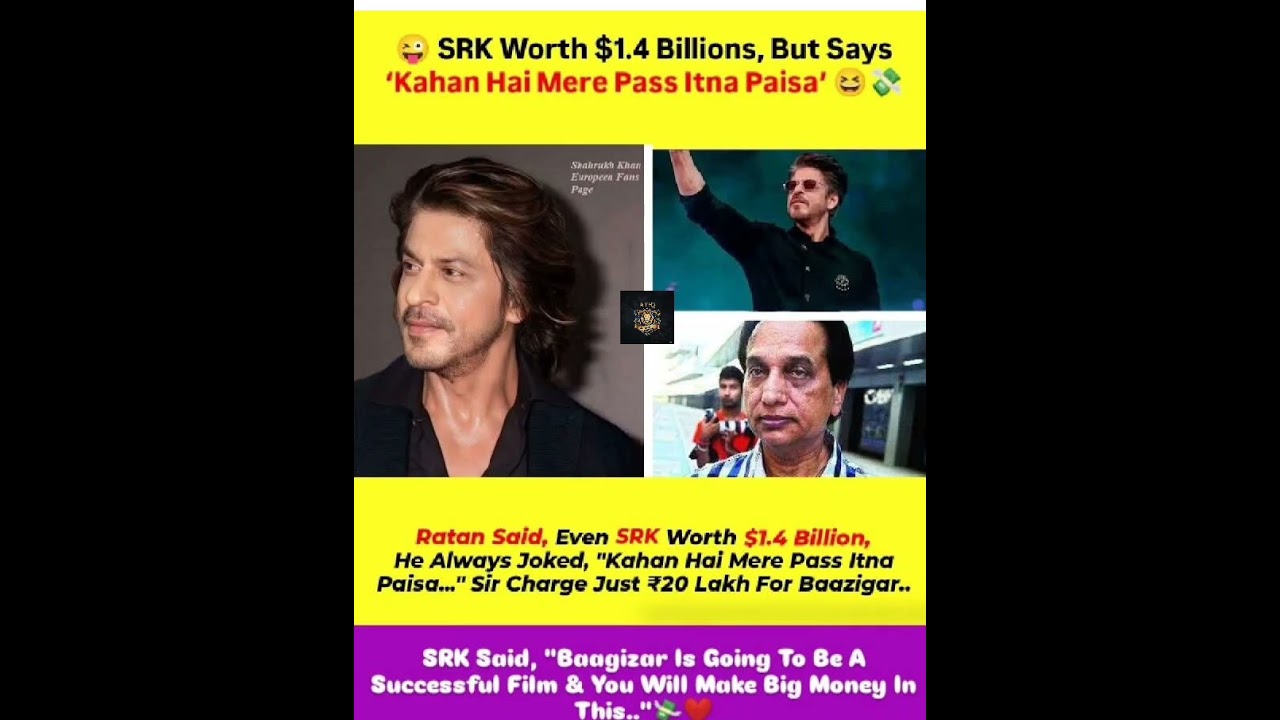 SRK worth $1.4 Billions,But Says'Kahan Hai Mere Pass Itna Paisa🤪💸#srk#viralvideo#trandingnews#shorts