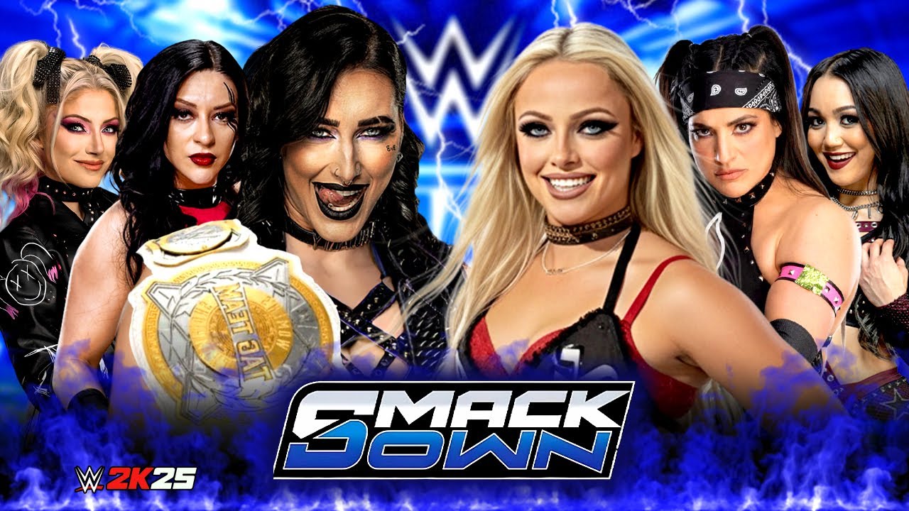 WWE SMACKDOWN: Риа Рипли, Стефани Вакер, Алекса против Лив Морган и Роксанны Ракель | Полный матч...