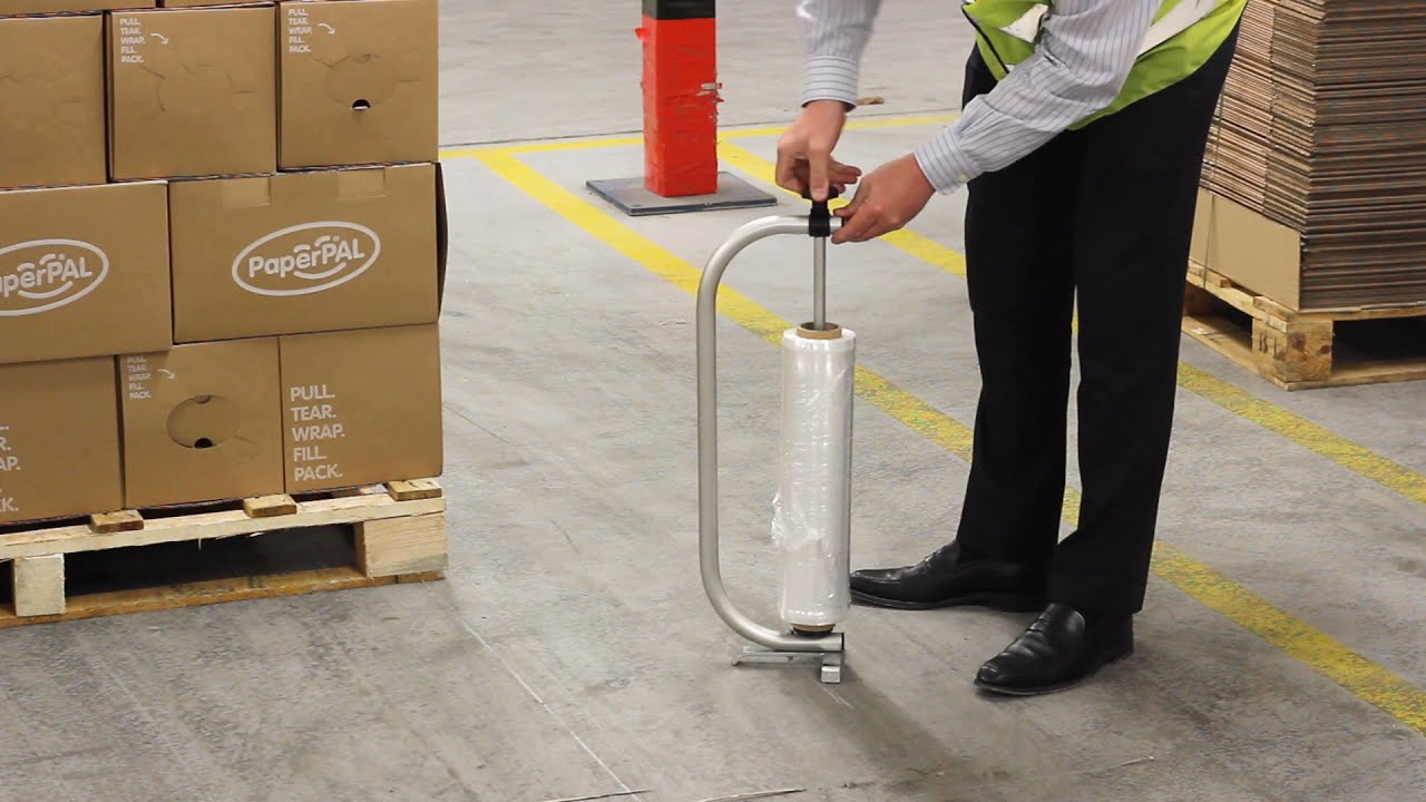 Ergonomic Hand Pallet Wrap Dispenser
