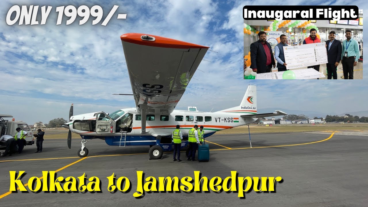 Kolkata to Jamshedpur in 45mins | Flight Journey in IndiaOneAir | Private Jet jaisa Experience 🔥