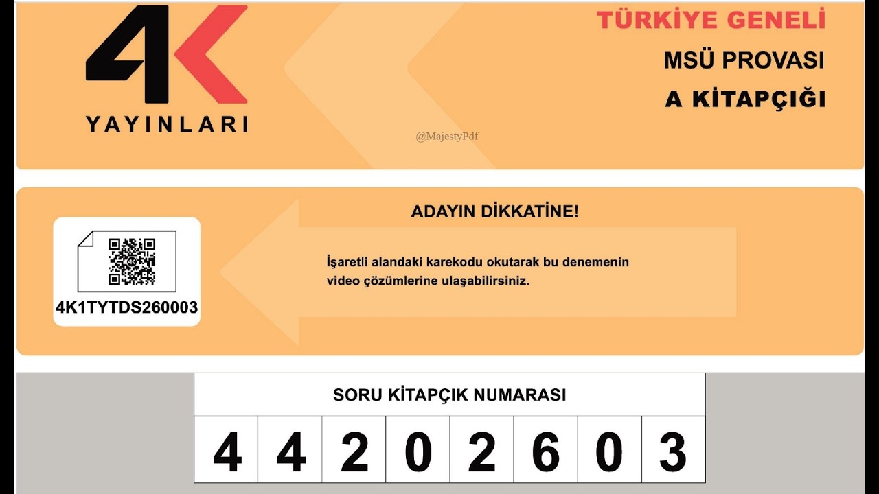 4K MSÜ SON PROVA GEOMETRİ ÇÖZÜMÜ