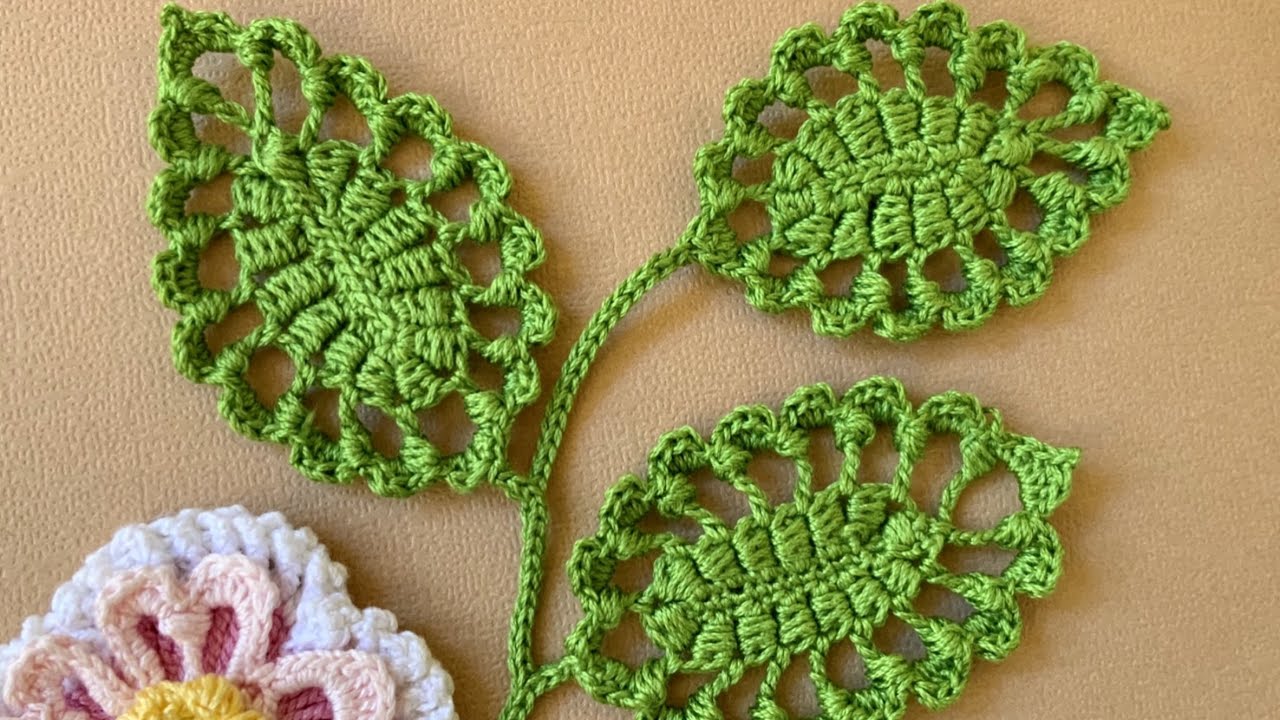 Crochet Leaf✨🌱/Hoja en Crochet🌱✨