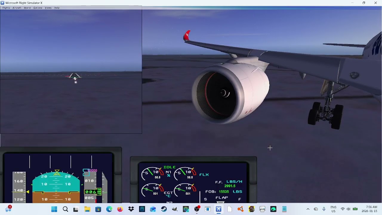 TDS Airbus A350 trent XWB engine sound FSX landing toronto