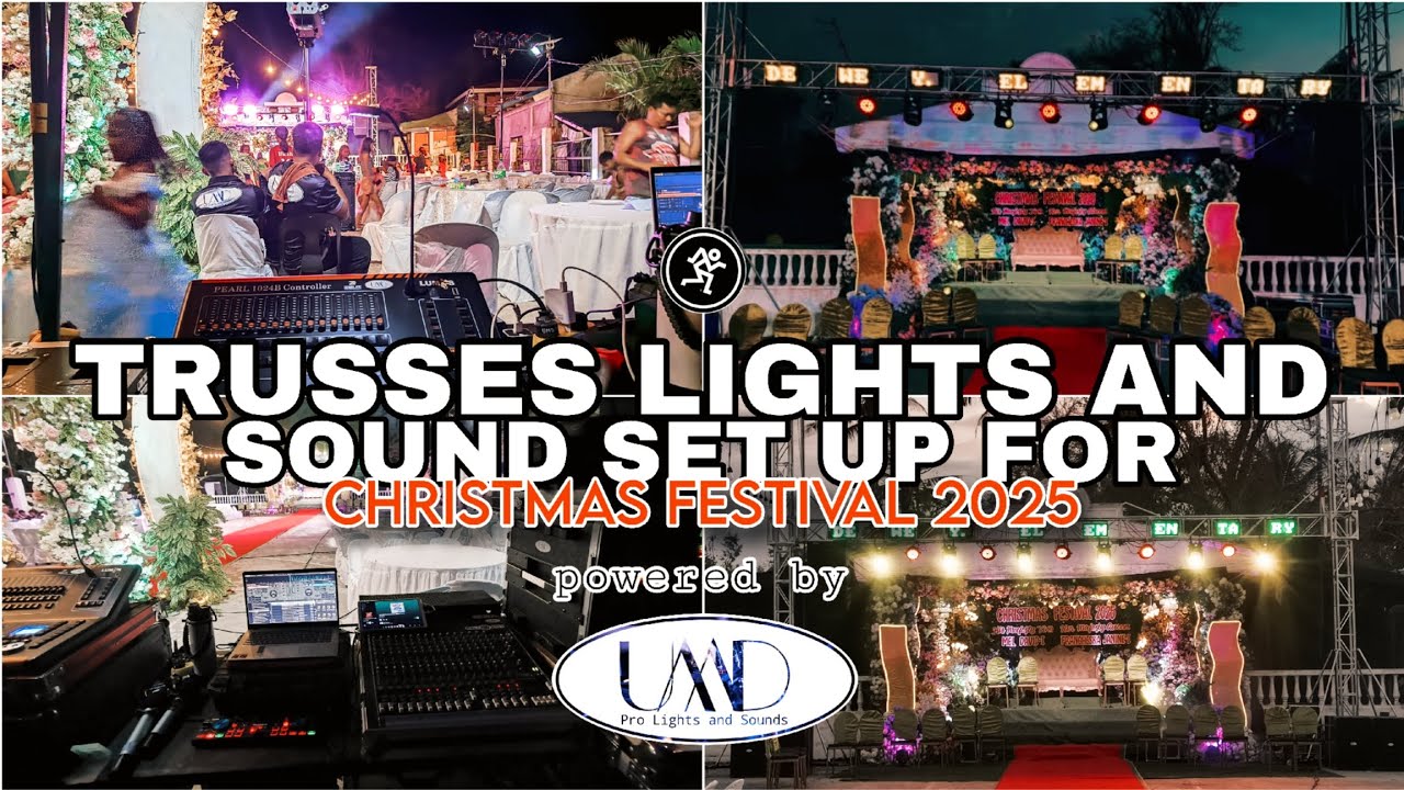 TRUSSES LIGHTS AND SOUND SET UP FOR DEWEY CHRISTMAS FESTIVAL 2025 powered by UMD PRO Lights & Sound