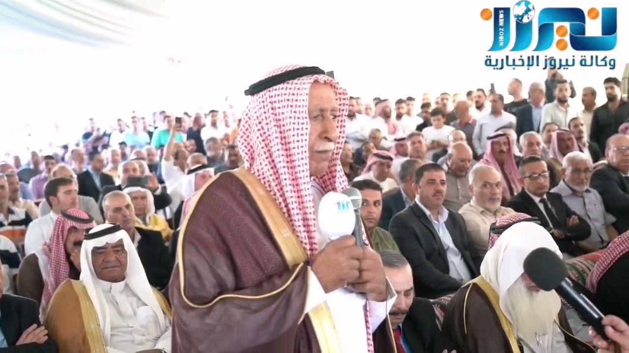 الشيخ طراد الفايز يستقبل الشيخ خالد بن طريف بسبب مقتل الشاب لبيب التميمي