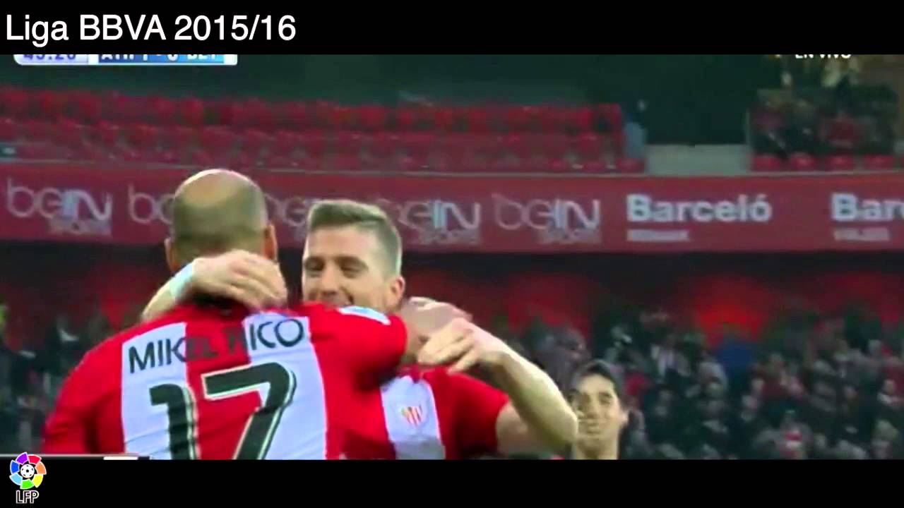 2 goles de Sabin Merino vs Betis,  Athletic de Bilbao 3 - 1 Real Betis, Liga BBA 2016.