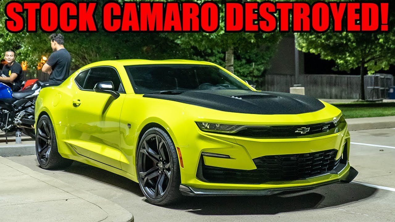 STOCK CAMARO GETS DESTROYED STREET RACING!