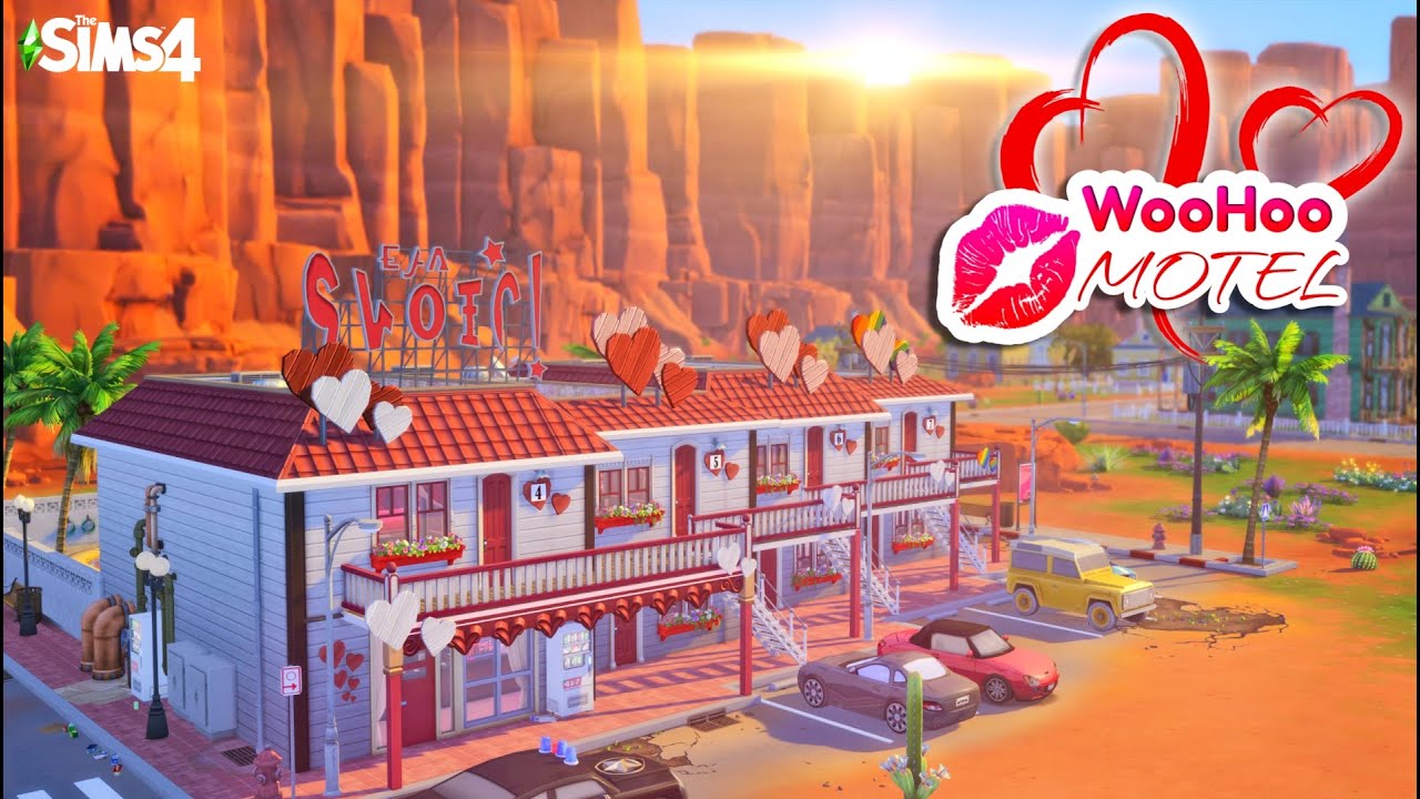 WOOHOO MOTEL - Rooms for Rent 💗💏 Sims 4 Speed Build | NO CC | Sims 4 fast build