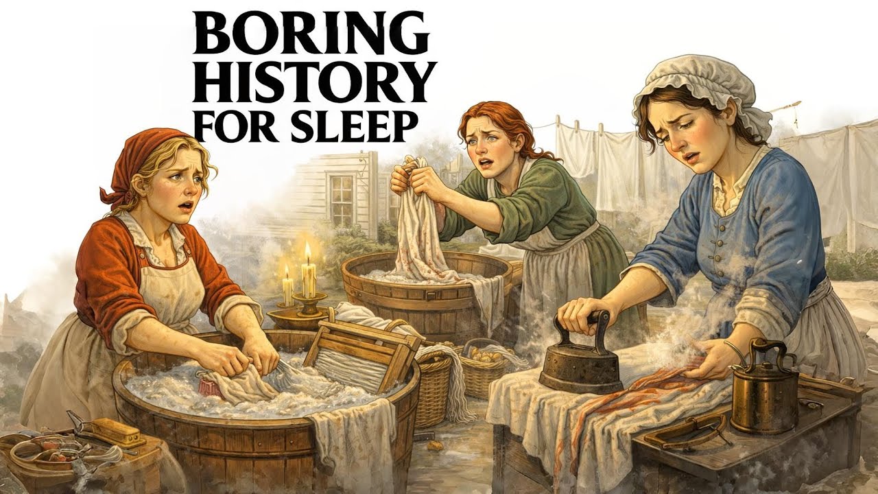 🕯️🧺🇺🇸 How Women Handled Housework in America Before Washing Machines 📜😴 | History for Sleep