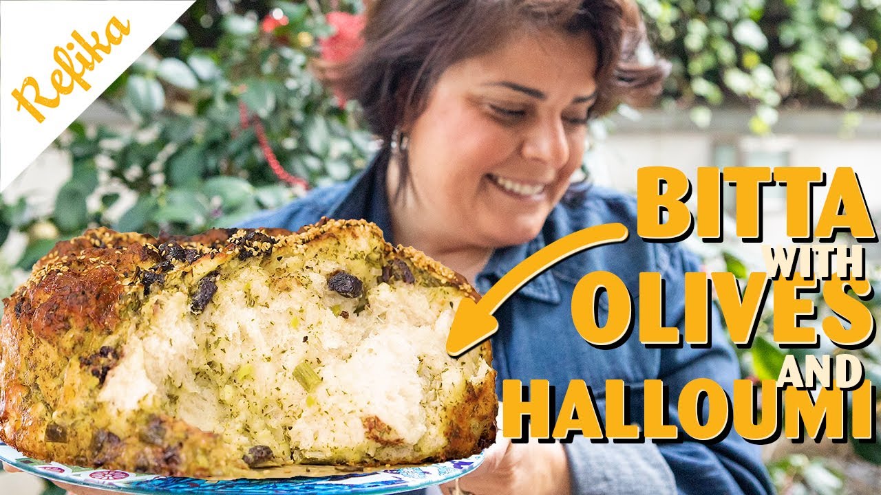 Битта с оливками: кипрская сестра фокаччи | С луком, сыром халуми и мятой!