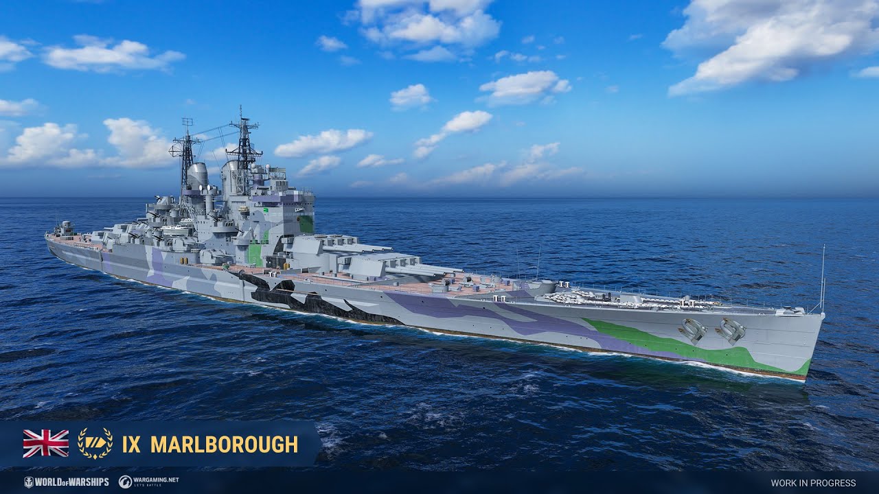 World of Warships HMS Marlborough full build movie [HKN]