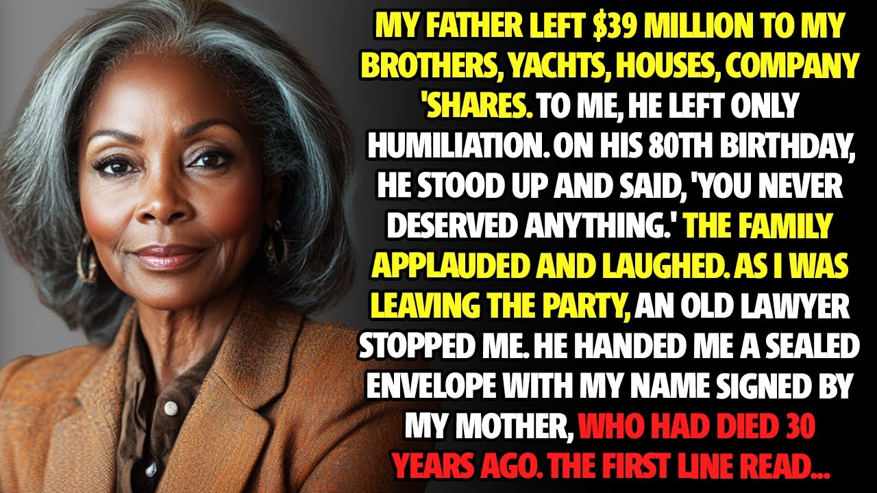 My father gave my siblings $39 million... and me humiliation. until my mother’s letter arrived.