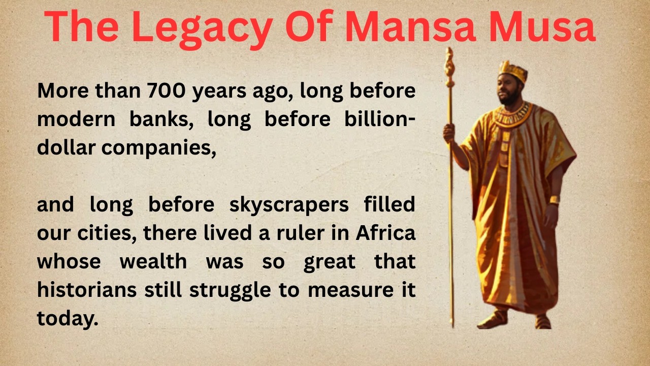 The Legacy Of Mansa Musa || A Life Changing Motivational Story || Improve Your English Fluency ✅
