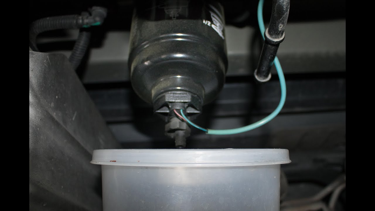 RAM 2500  Rear Fuel Filter/ Water Separator change - No drain hose method