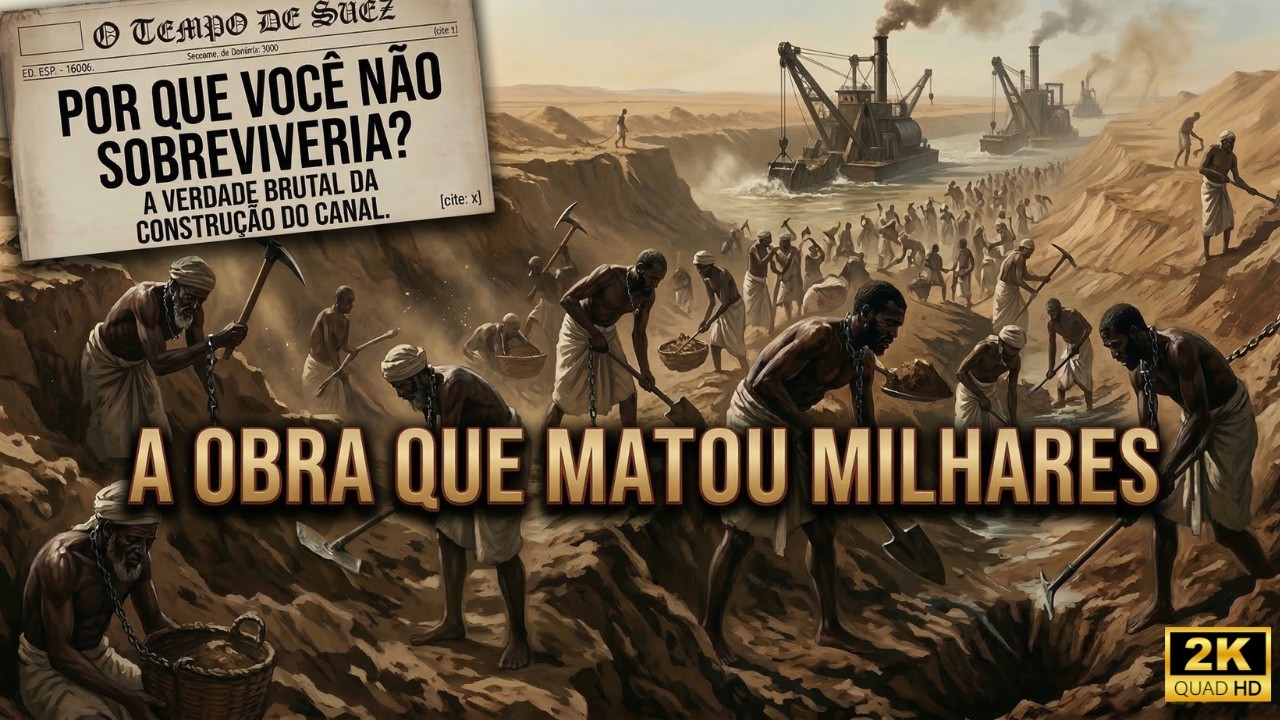 Você Não Sobrevivia Mais de 7 Dias em 1880 no Canal de SUEZ (Reconstrução com IA)