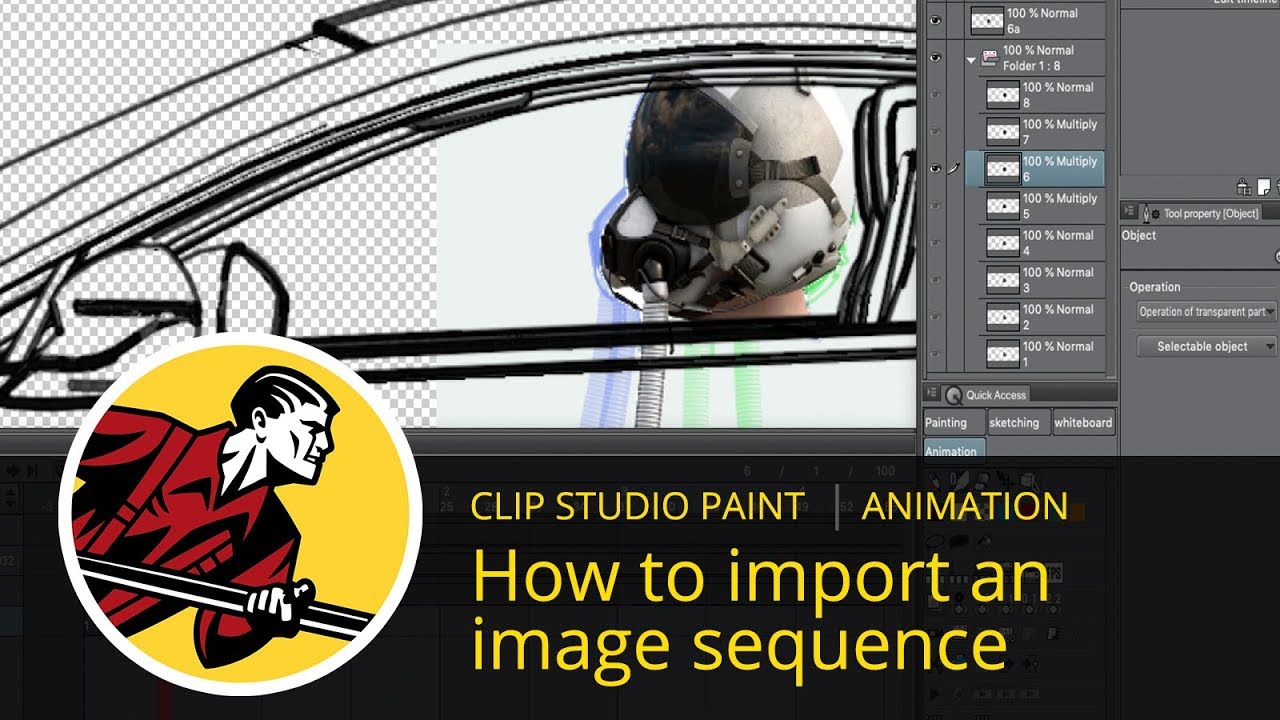 Как импортировать последовательность изображений (анимация в Clip Studio Paint)