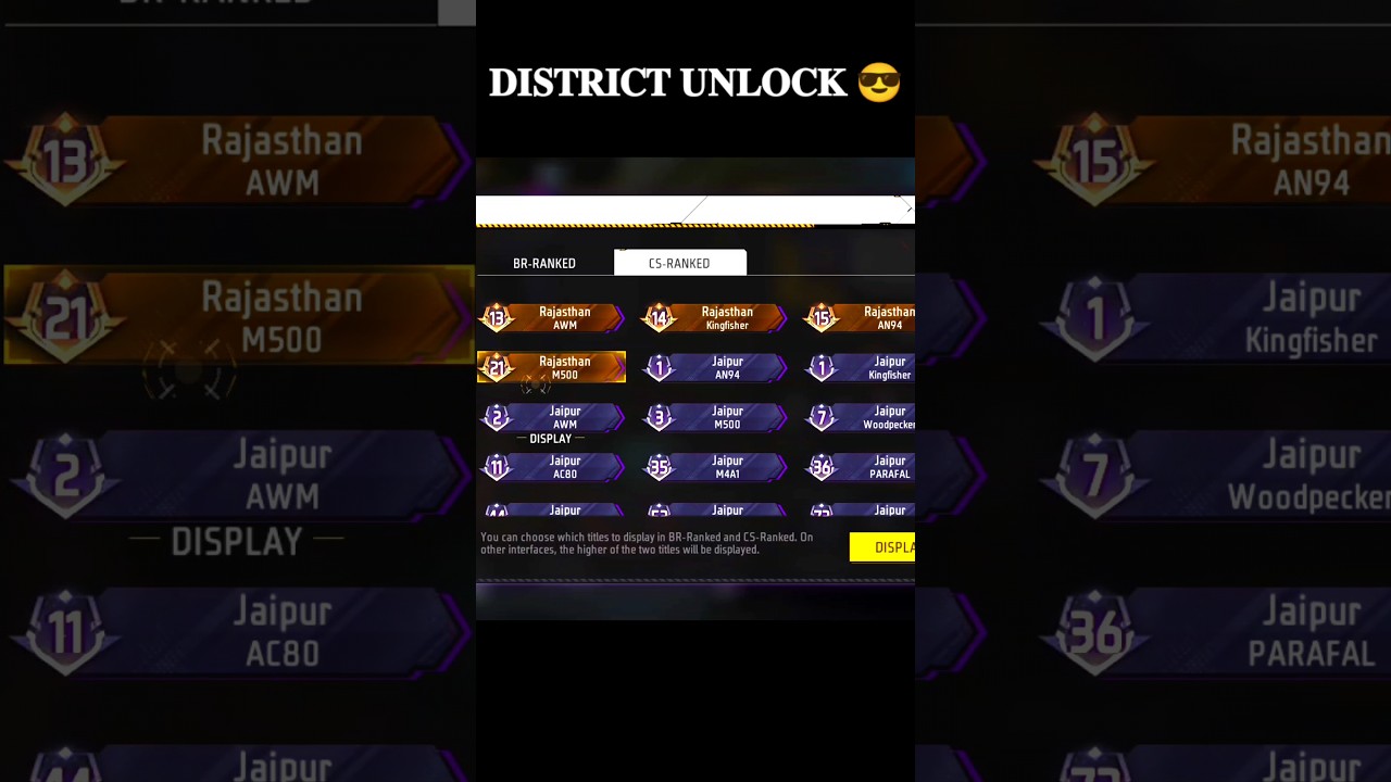 Finally District Unlock 🤯 ll Weapon Glory Leaderboard 😱 ll #freefireshorts #viral