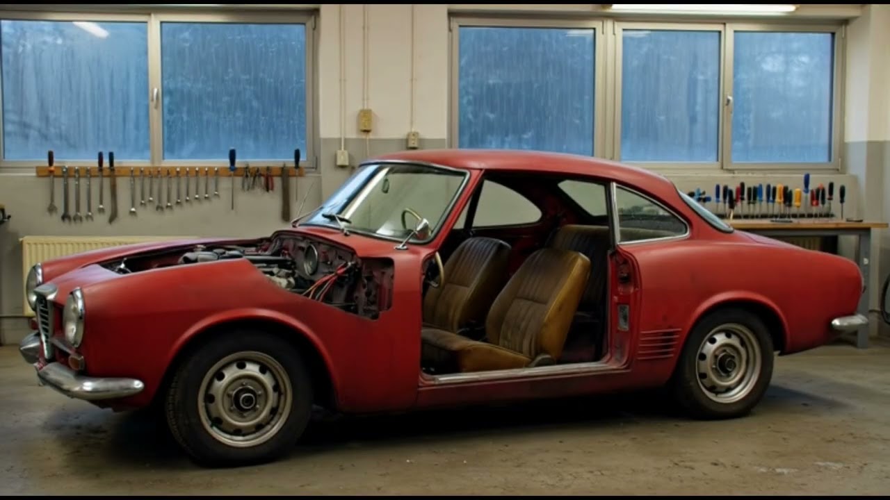ASMR Car Restoration Full Rebuild of Abandoned Red Alfa Romeo Giulia Sprint GTA 1967 | Satisfying