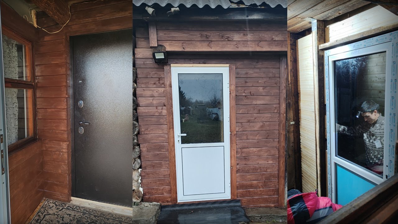 🚪Установили пластиковую дверью.Покрасила тамбур🖌️.У  нас подкидыш🐈‍⬛.Деревенские будни
