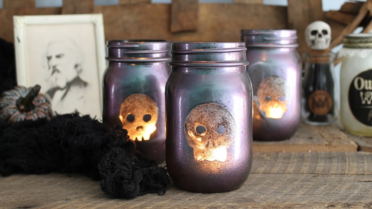 DIY Halloween Lanterns from Mason Jars
