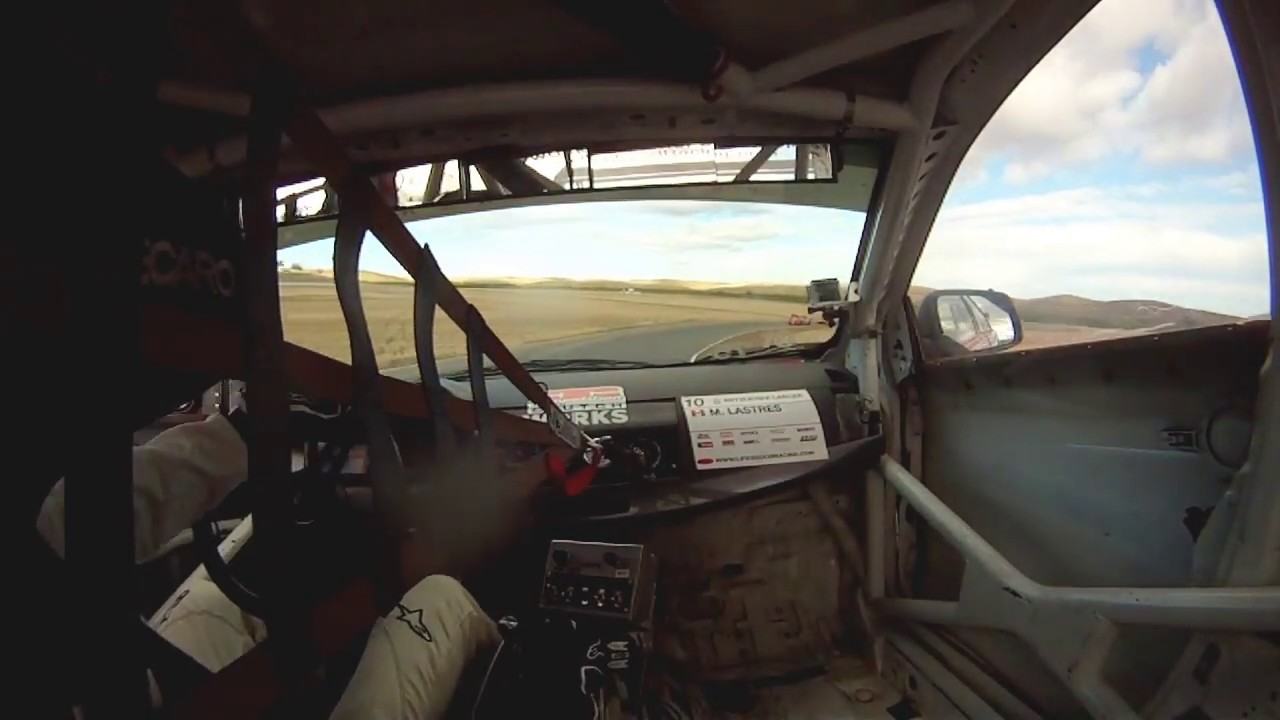 Racing at Thunderhill with one hand