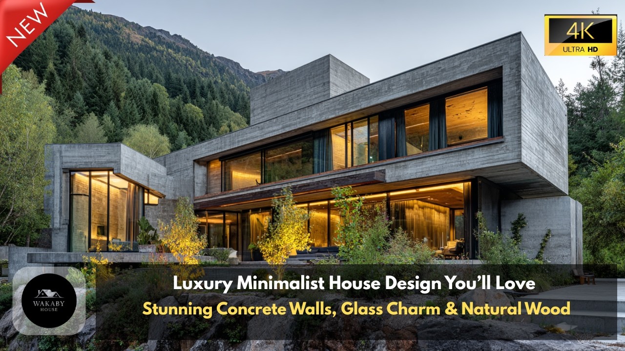 Luxury Minimalist House Design You&rsquo;ll Love | Stunning Concrete Walls, Glass Charm & Natural Wood